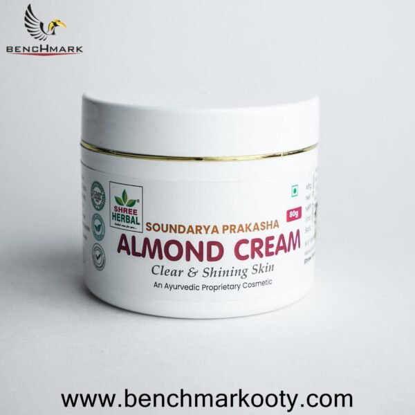 Benchmark Ooty Almond Cream 80gm – Herbal Nilgiri Moisturizer for Face and Body