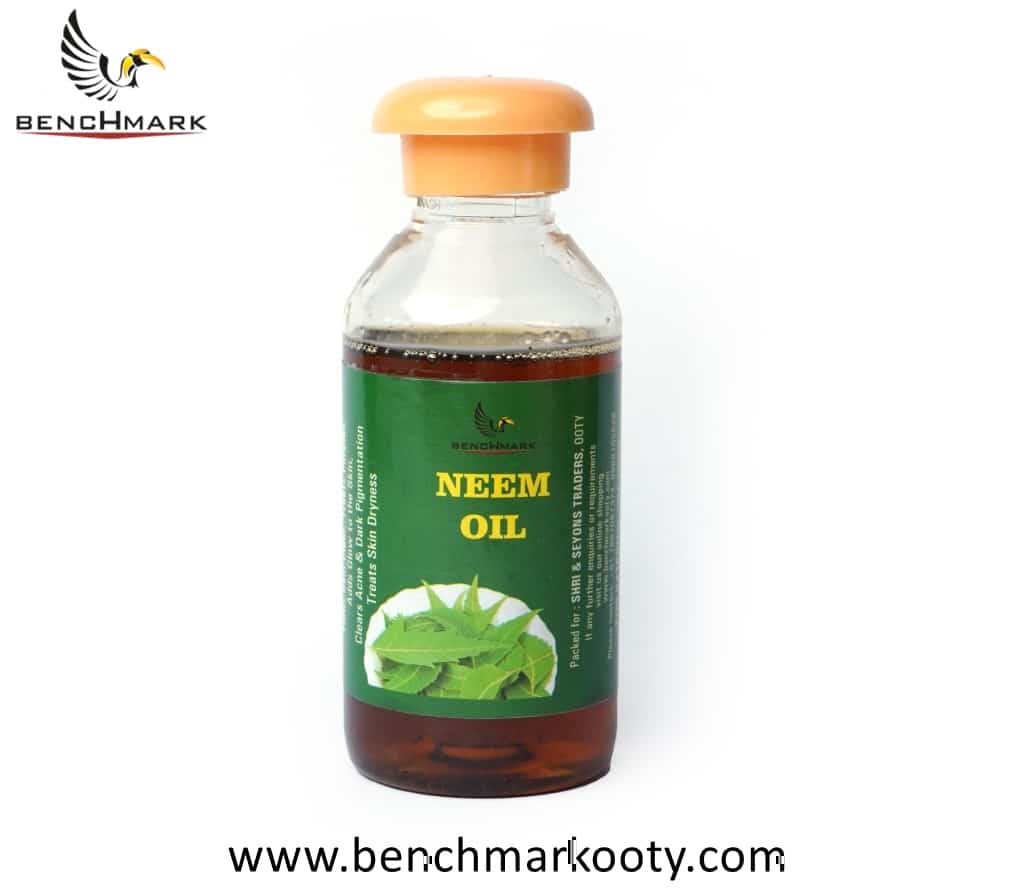 Benchmark Ooty Neem Oil 100ml – Pure cold-pressed neem oil for skin, hair and scalp care