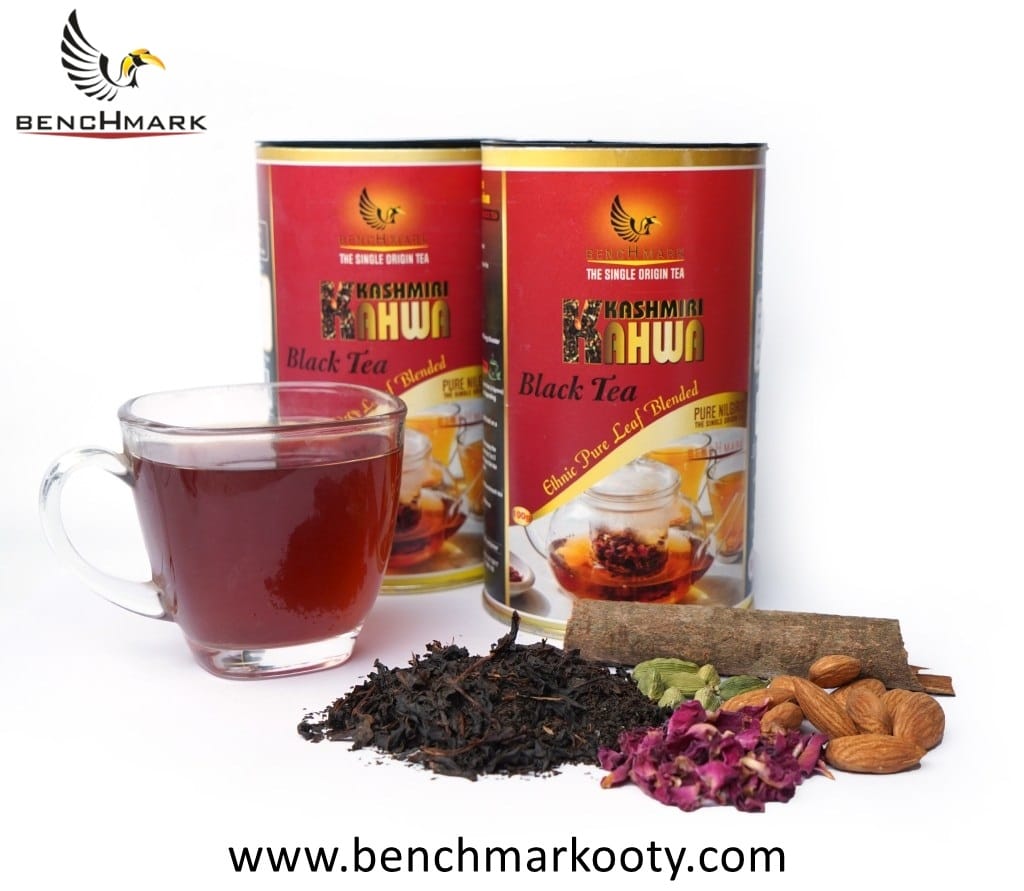 Benchmark Ooty Kashmiri Kahwa Black Tea 100gm – Premium Nilgiri Spiced Green Tea Blend