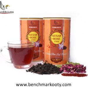Benchmark Ooty Kesar Rose Chai 100gm – Premium Nilgiri saffron rose blended tea