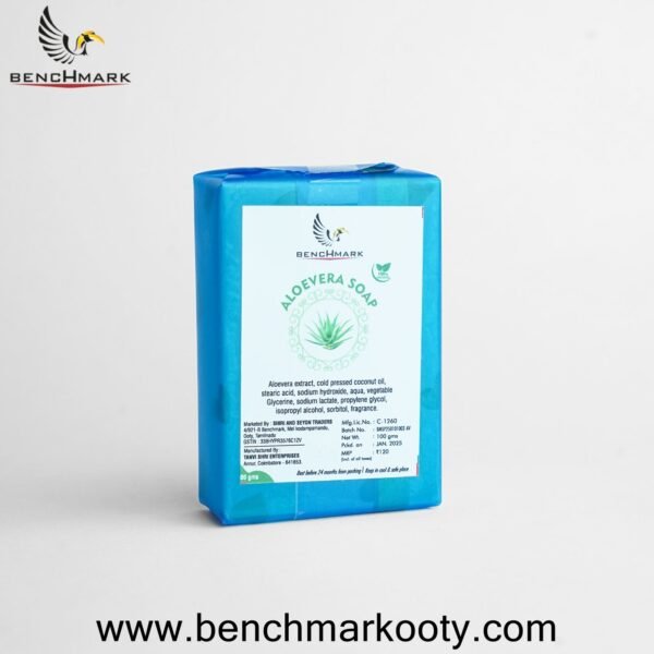 Benchmark Ooty Aloevera Soap 100gm – Natural Nilgiri Soap with Herbal Aloe Vera