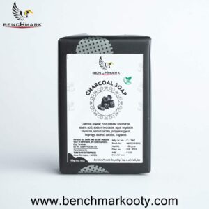 Benchmark Ooty Charcoal Soap 100gm – Deep Cleansing Herbal Nilgiri Soap with Activated Charcoal