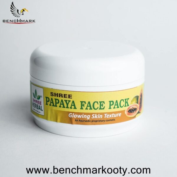 Benchmark Ooty Papaya Face Pack 50gm – Herbal Glow Mask from Nilgiris