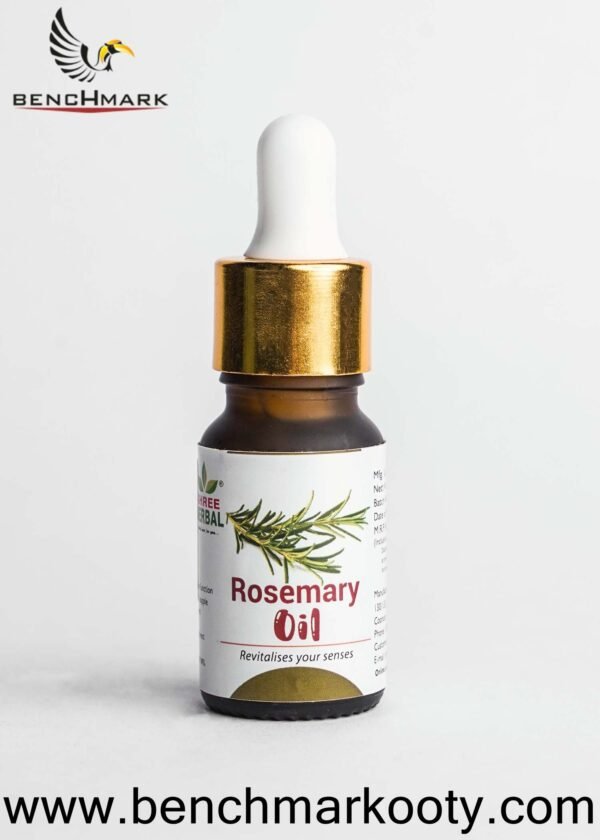 Rosemary Oil – 10ml Benchmark Ooty Pure Essential Oil from Nilgiris