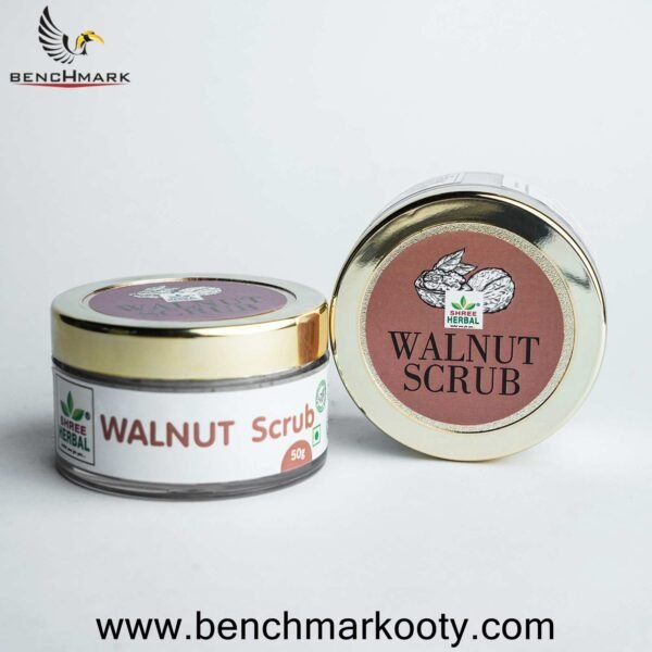 Benchmark Ooty Walnut Scrub 50gm – Herbal Nilgiri Face and Body Exfoliator