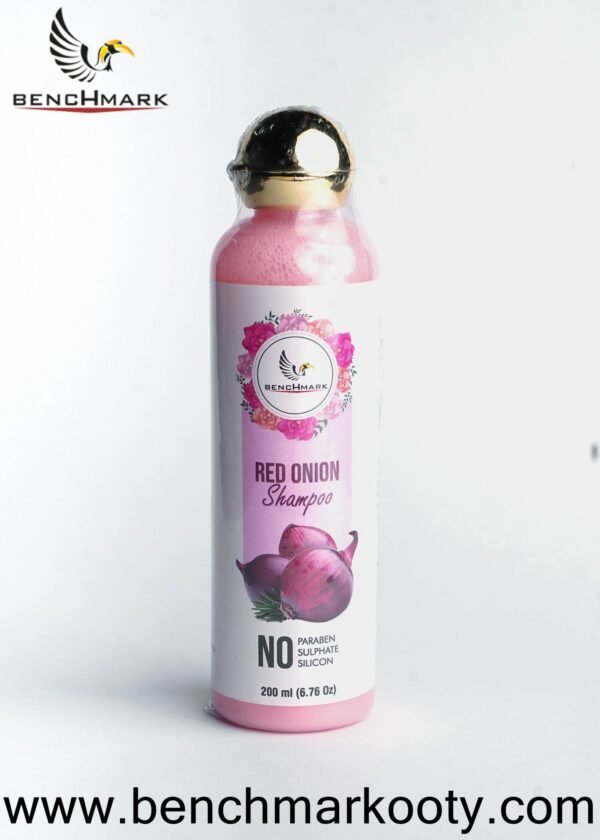 Benchmark Red Onion Shampoo 200ml – Natural Nilgiri Hair Growth Formula