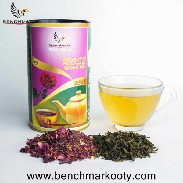 BENCHMARK Rose Green Tea – Premium Green Tea Infused with Rose Petals for a Floral & Refreshing Taste